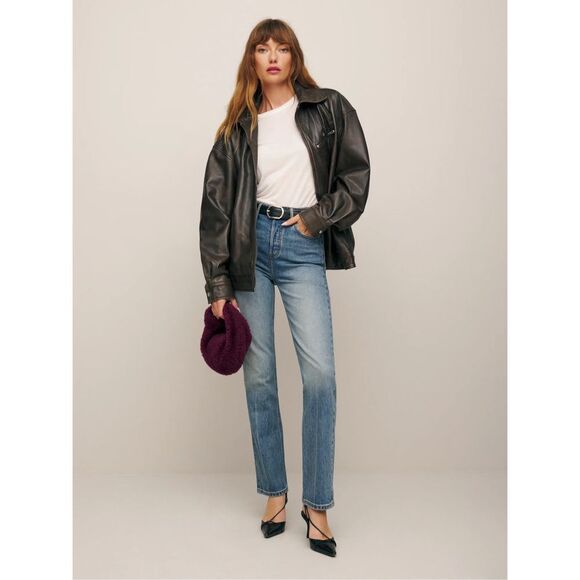 Reformation jeans po# 17801 Cyrus Wash high waist straight leg size 30 - Picture 3 of 14